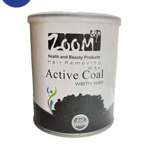 موم اپلاسیون کنسروی زوم اپ مدل زغالی حجم 800 گرم  haire remover wax Zoom-up , charcoal model, volume 800 gr