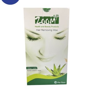 موم اپیلاسیون تخت زوم اپ مدل الوورا 500گرم  Zoom-up flat hair removal wax, aloe vera model, 500gr