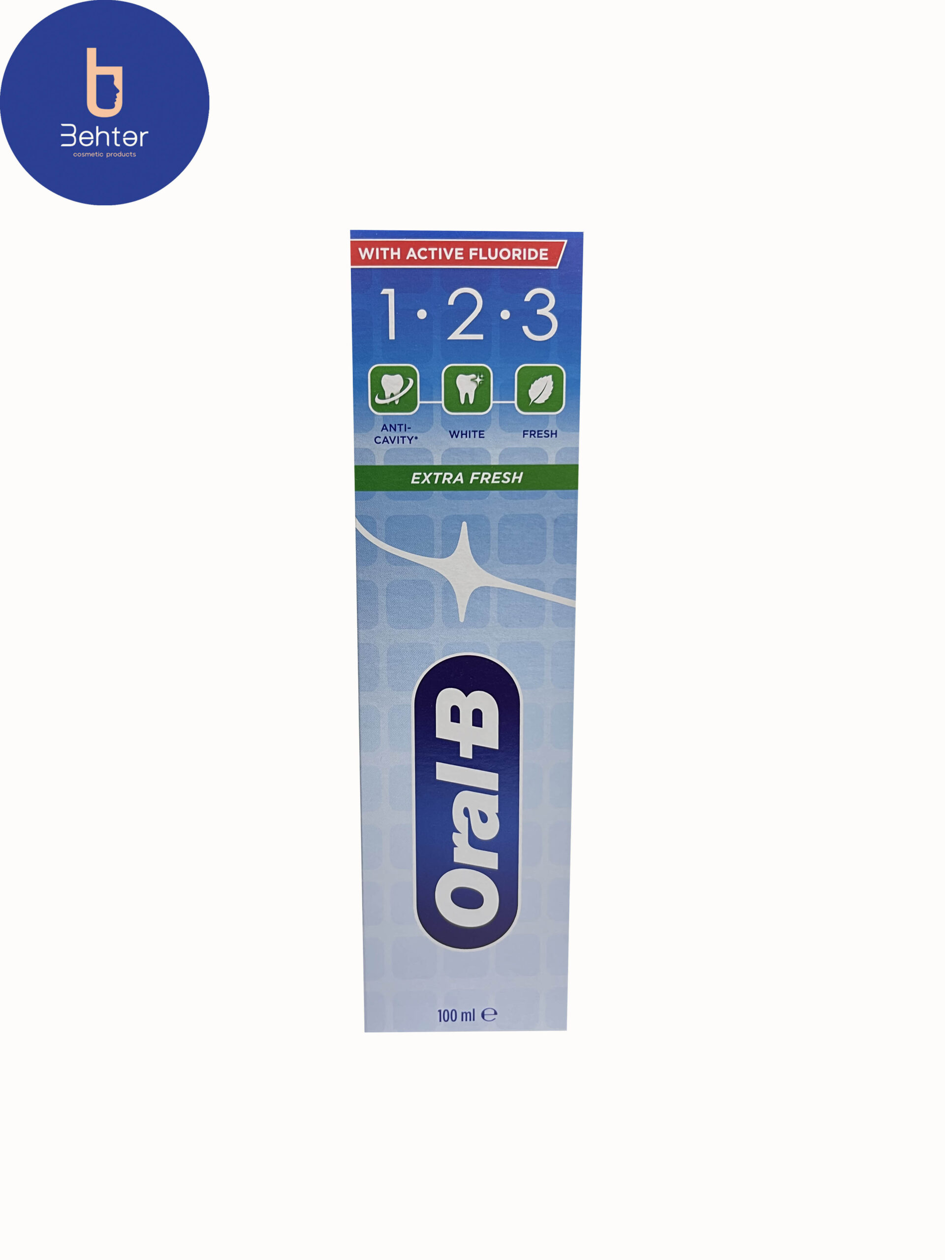 خمیر دندان 123 oral B حجم 100 میل Toothpaste 123 oral B volume 100 ml