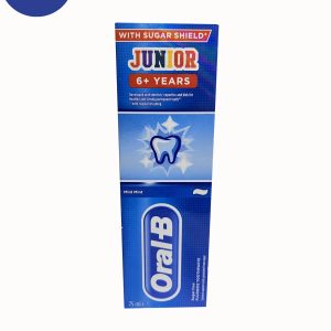 خمیر دندان کودک و نوجوان oral Bمدل Junior +6 years حجم75میل Toothpaste for children and teenagers oral B model Junior +6 years volume 75 ml