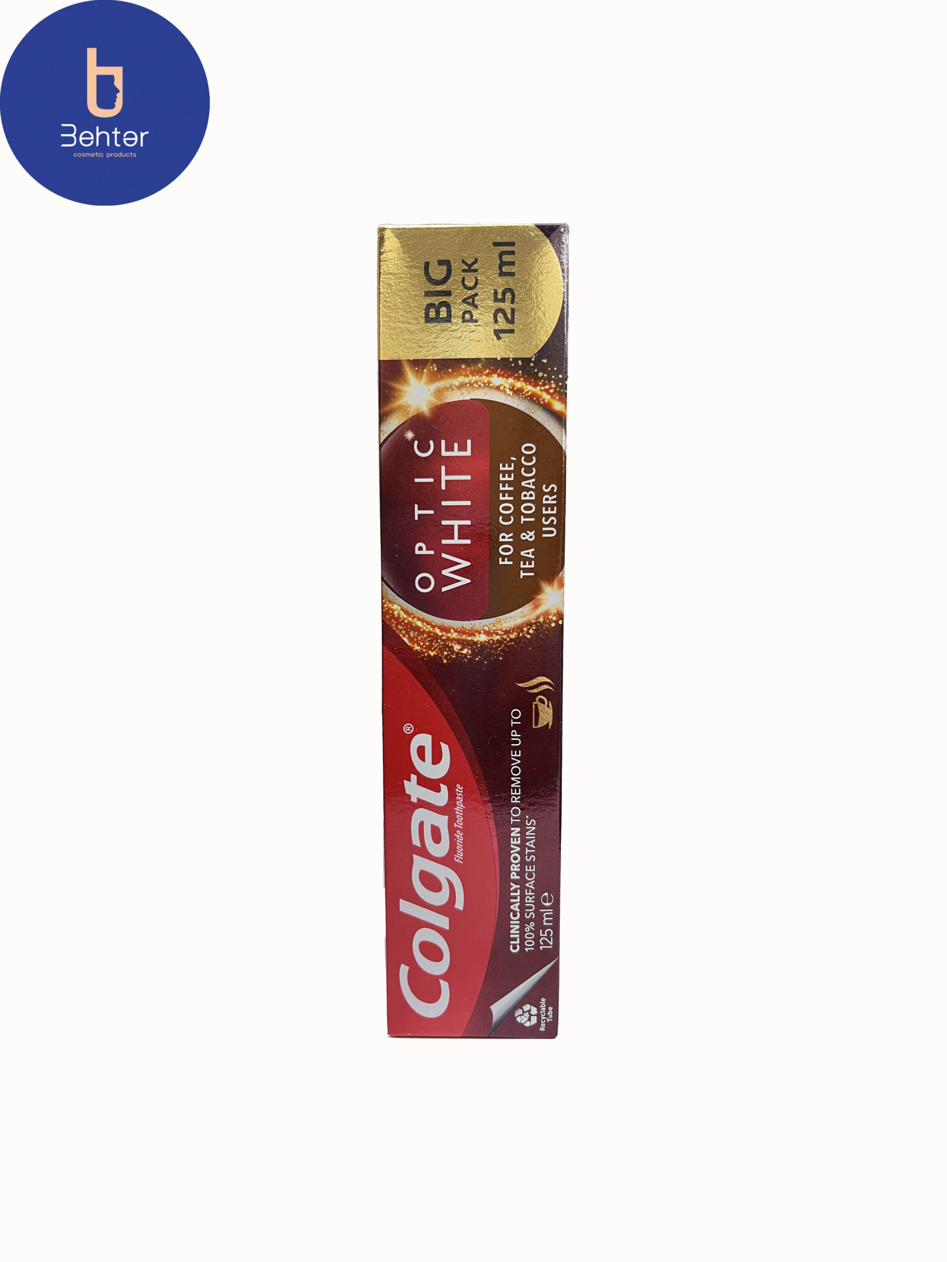 خمیر دندان colgate مدلoptic whiteحجم 125میل Colgate toothpaste,  optic white model, volume 125 ml