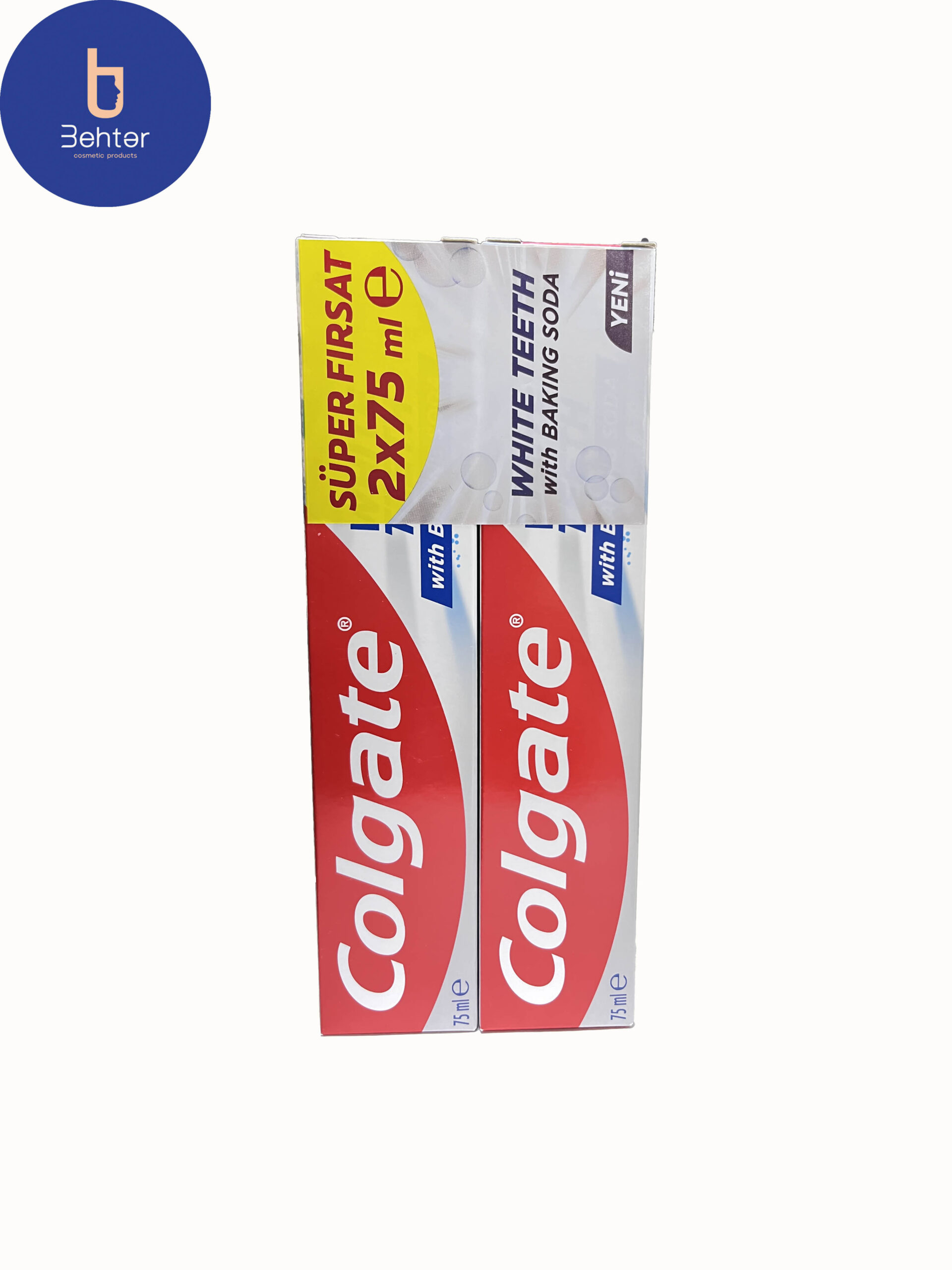 خمیر دندان سفید کننده Colgateحاوی جوش شیرین حجم 75 میل Colgate whitening toothpaste containing baking soda volume 75 ml