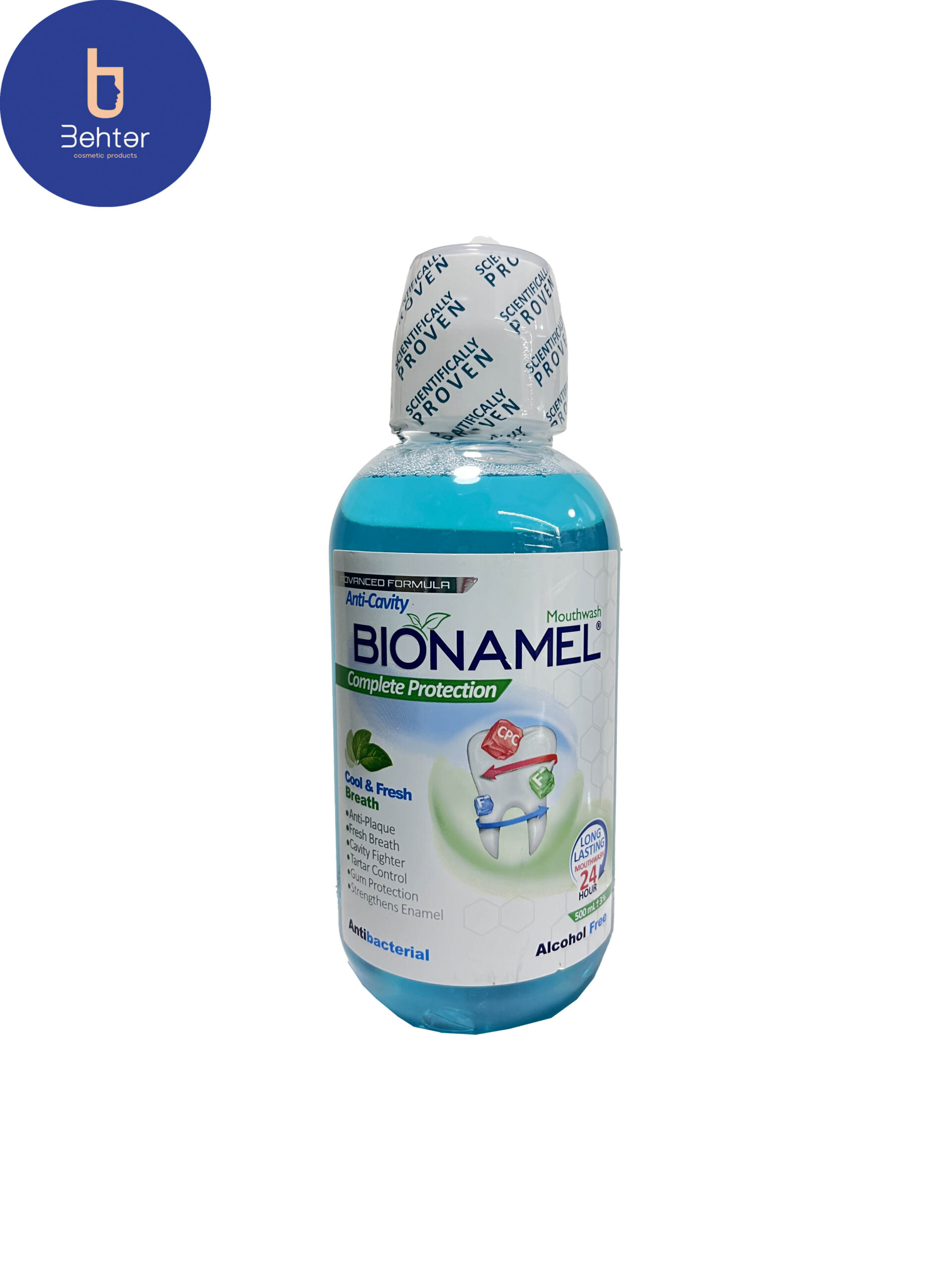 دهانشویه Bionamel مدلComplete protectionpحجم 500میل Bionamel mouthwash, Complete protection model, 500 ml