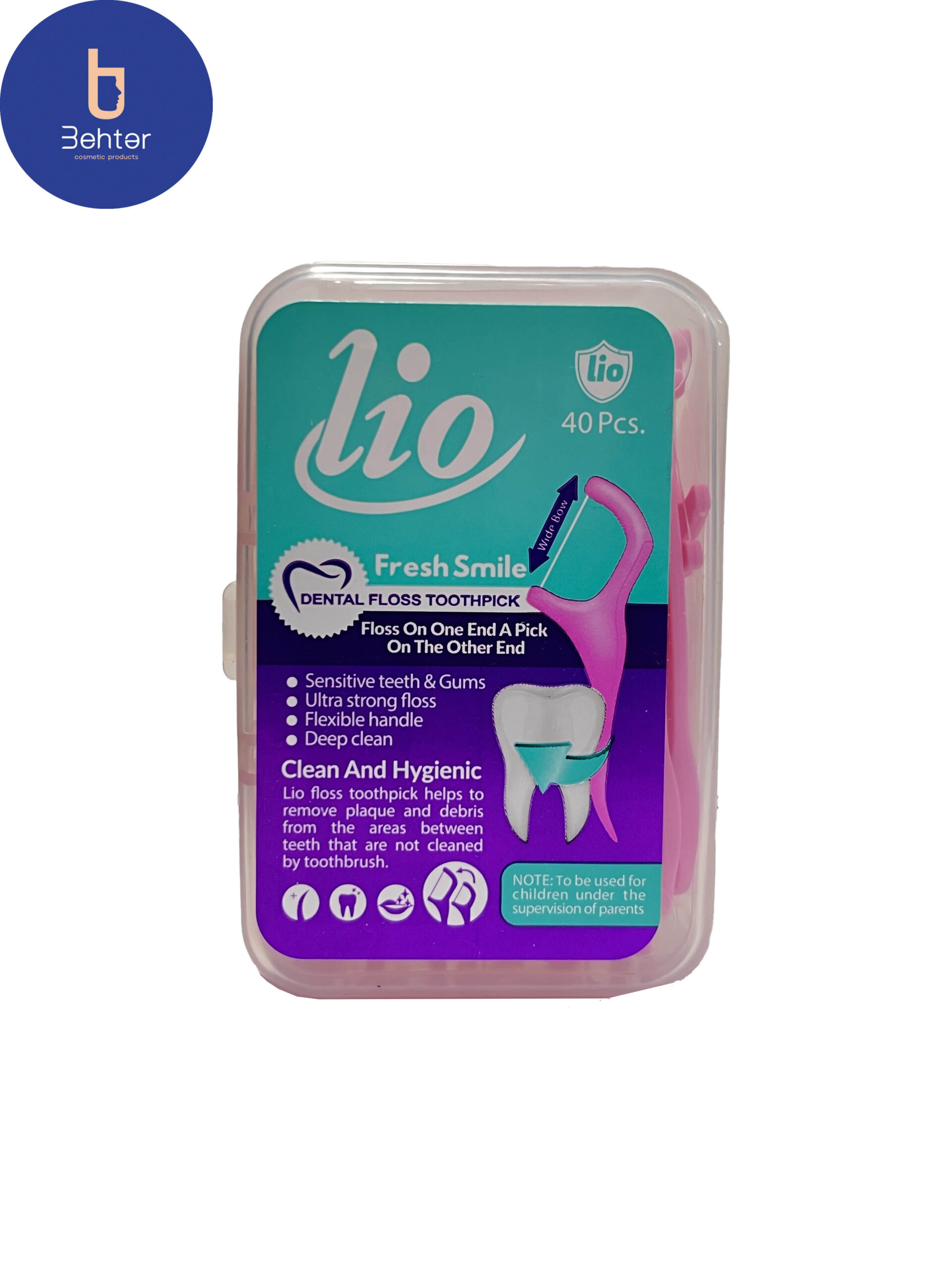 نخ دندان کمانی Lio بسته 40 عددی Bow-shaped floss ,Pack of 40 pieces