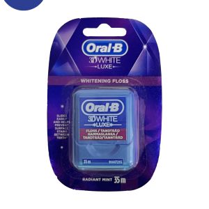 نخ دندان Oral Bمدل 3d white luxe با نخ 35 متری Oral B dental floss 3d white luxe model with 35 meter thread