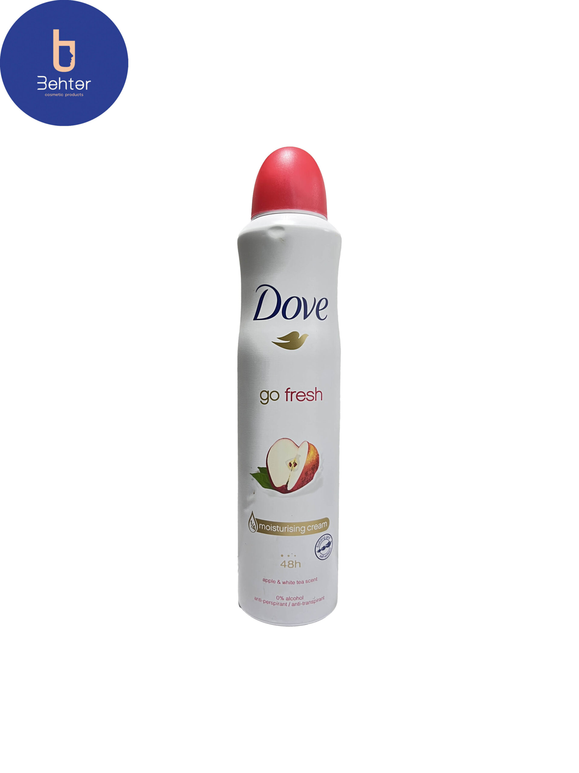 اسپری ضدتعریق داو اسانس سیب 48ساعته مدل go fresh apple and white tea scent حجم 250میلDove antiperspirant spray apple essential oil 48 hours model go fresh apple and white tea scent volume 250 ml
