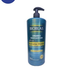 شامپو کراتین و بیوتین Bioblasمدل ONARICI مناسب انواع مو حجم 900 میل Bioblas keratin and biotin shampoo, ONARICI model, suitable for all hair types, volume 900 ml