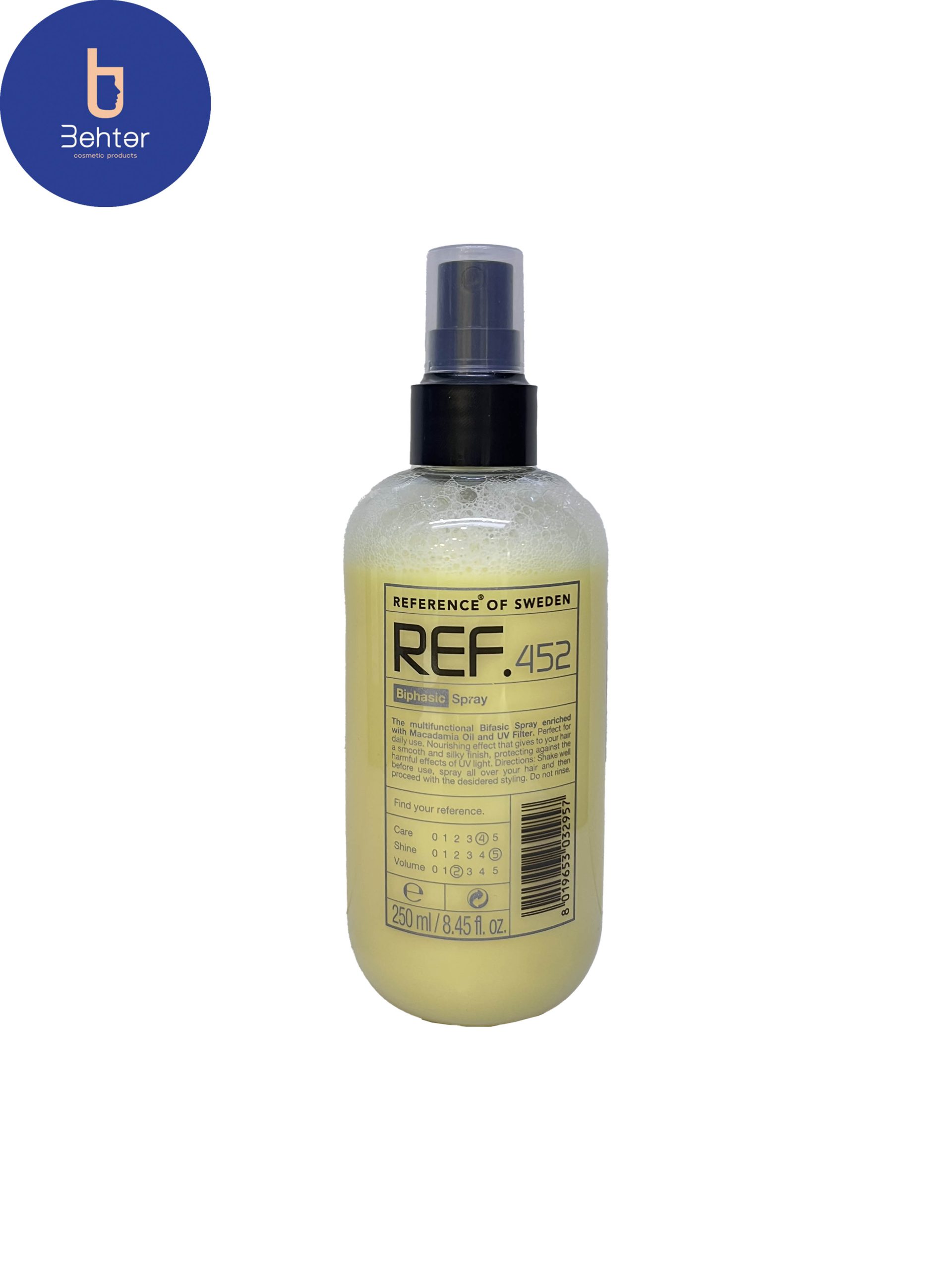 اسپری دوفاز مو REF452مدل Biphasic حجم 250میل hair spray REF452, Biphasic model, volume 250 ml