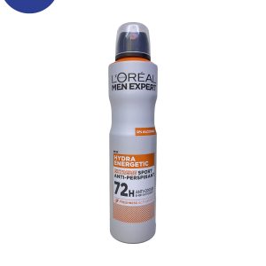 اسپری ضد تعریق مردانه Loreal مدل Hydra Energetic حجم 250 میل  Loreal men’s antiperspirant spray , Hydra Energetic model , volume 250 ml
