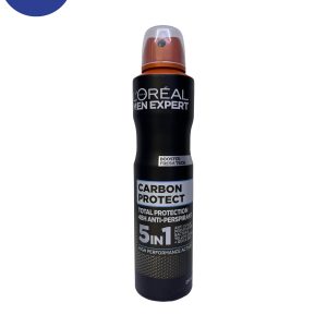 اسپری ضد تعریق مردانه Loreal مدل carbon protect حجم 250میل Loreal men’s antiperspirant spray, protective carbon model, volume 250 ml