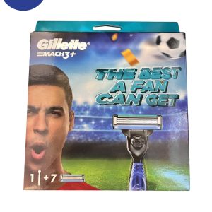 سِت جام جهانی ژیلت مردانه مدل +Mach 3 به همراه 7 تیغ یدک Gillette Mach 3 + model with 7 spare blades