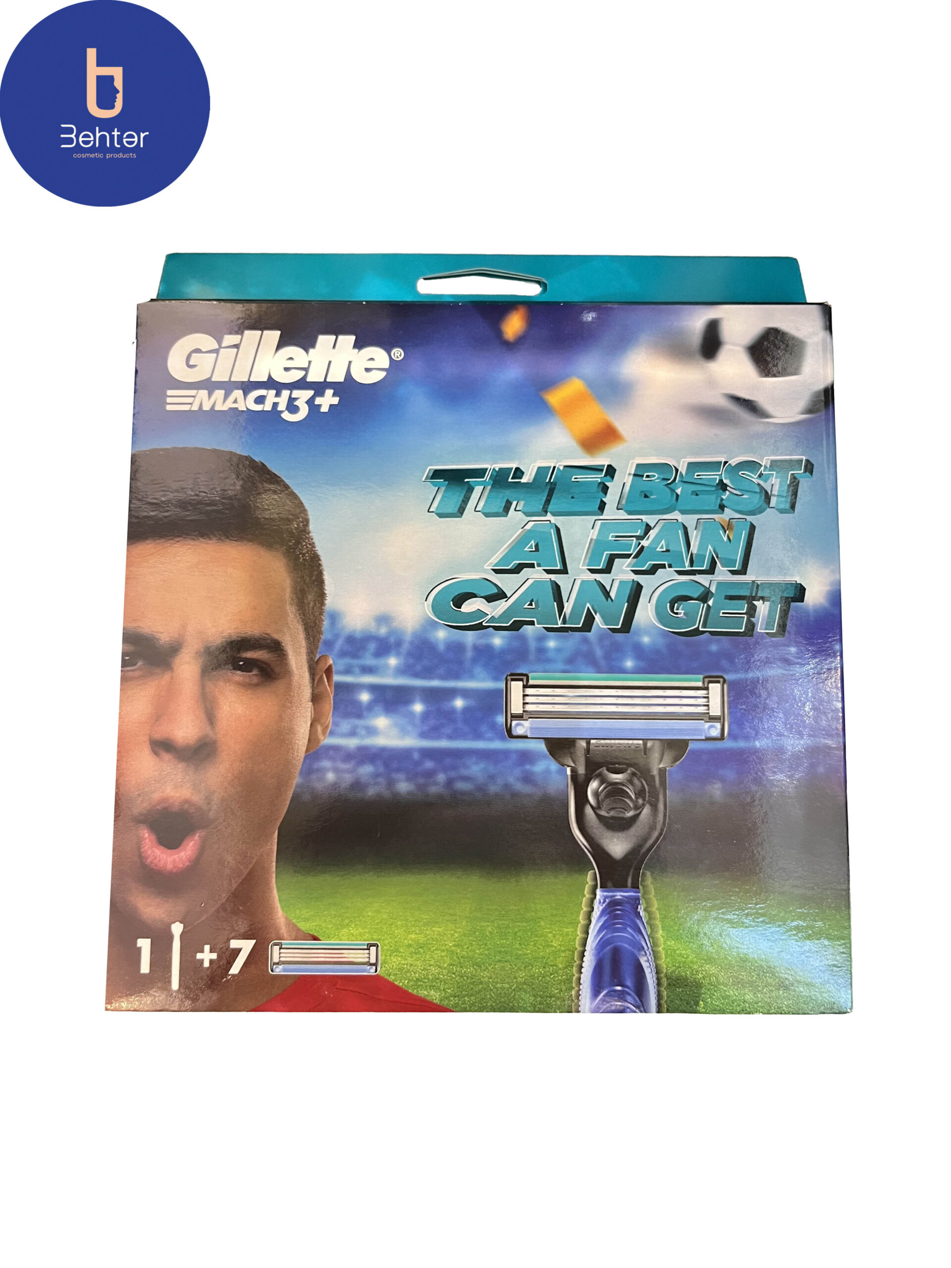 سِت جام جهانی ژیلت مردانه مدل +Mach 3 به همراه 7 تیغ یدک Gillette Mach 3 + model with 7 spare blades