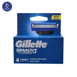تیغ یدک ژیلت مدل MACH 3 TURBO بسته 4 عددی Gillette spare razor MACH 3 TURBO model, pack of 4