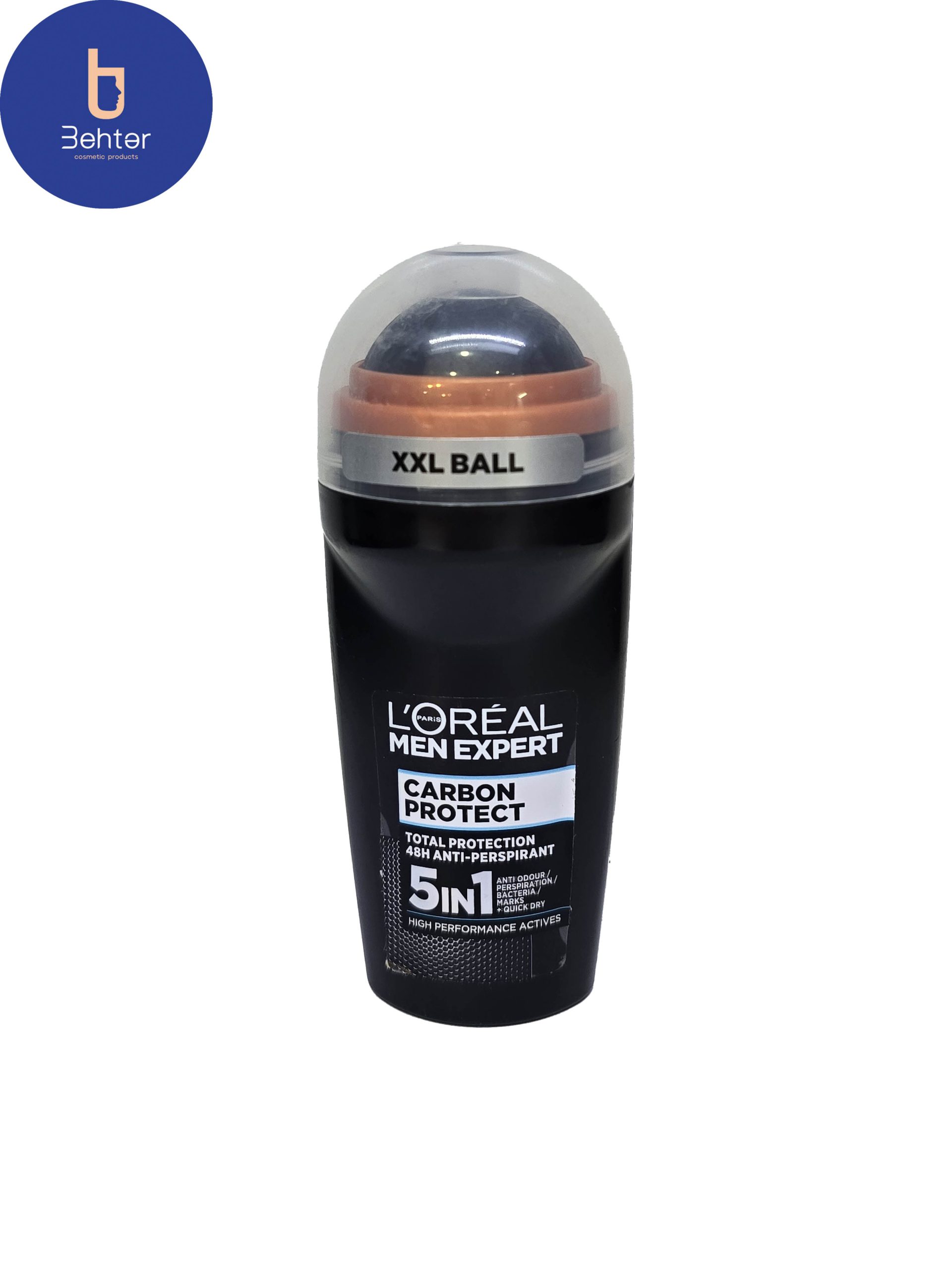 رول ضد تعریق مردانه Loreal مدل Carbon protectحجم50میل  Loreal antiperspirant roll for men, model Carbon protect, volume 50 ml