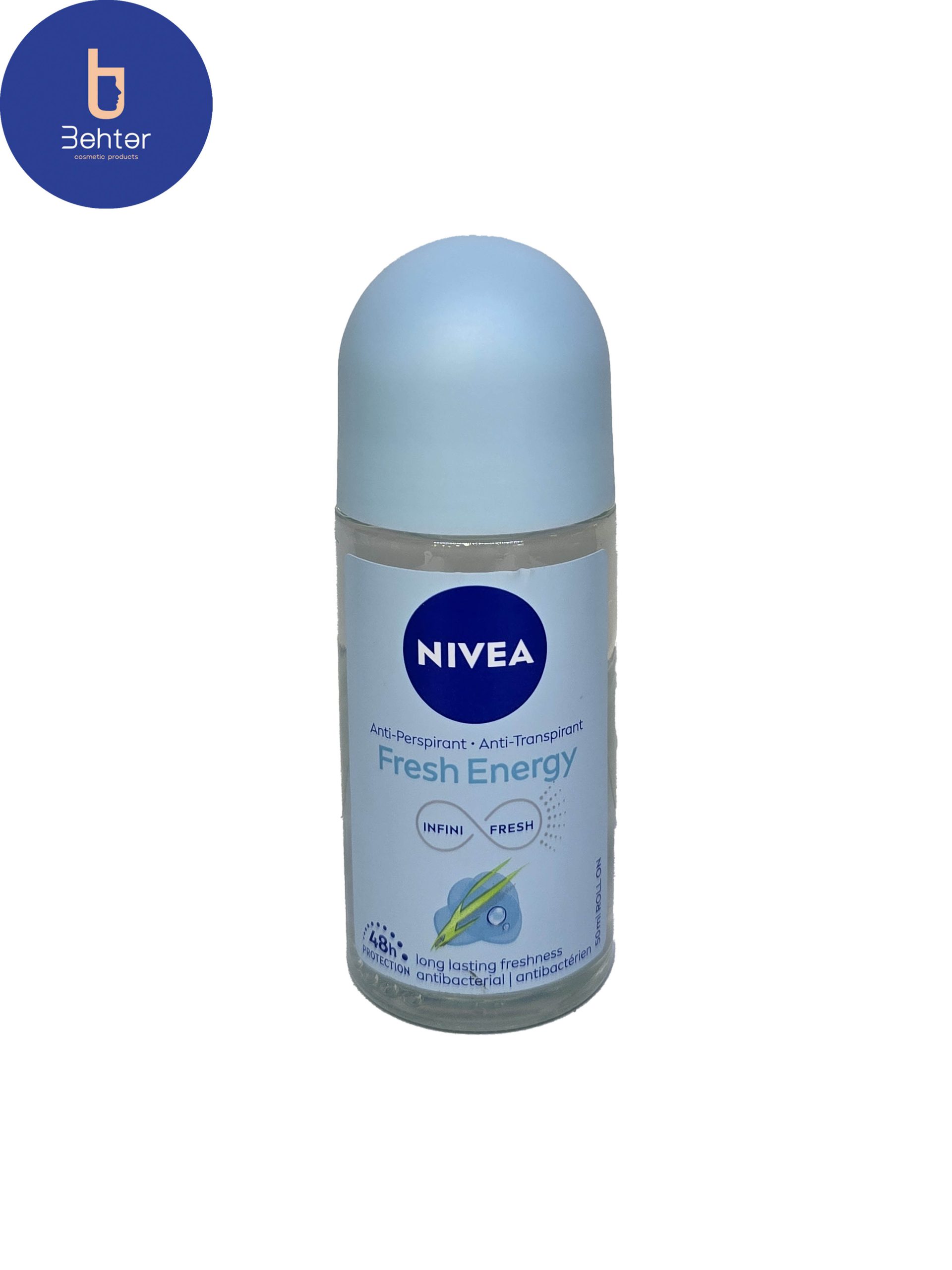 رول ضد تعریق زنانه Nivea مدلFresh Energyحجم50میل Nivea women’s antiperspirant roll, Fresh Energy model, volume 50 ml