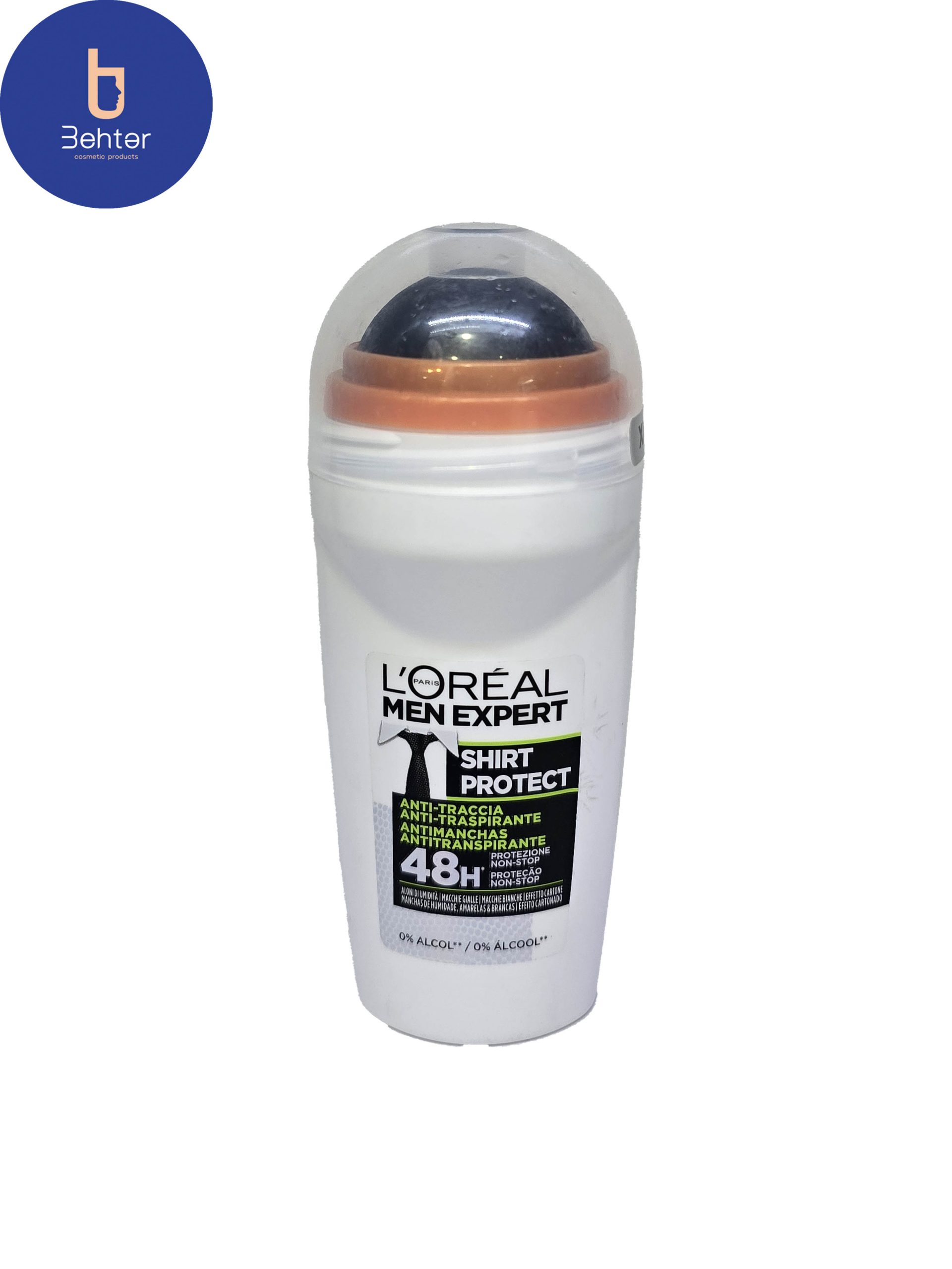 رول ضد تعریق مردانه Lorealمدل Shirt Protect حجم 50میل Loreal antiperspirant roll for men, Shirt Protect model, volume 50 ml