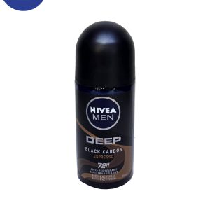 رول ضد تعریق مردانه Nivea مدل Deep black carbon eespresso حجم 50میل Nivea antiperspirant roll for men, model Deep black carbon eespresso, volume 50 ml
