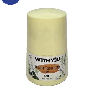 رول ضد تعریق زنانه With you مدل Fresh Jasmine حجم 50 میل With you antiperspirant roll for women, Fresh Jasmine model, volume 50 ml