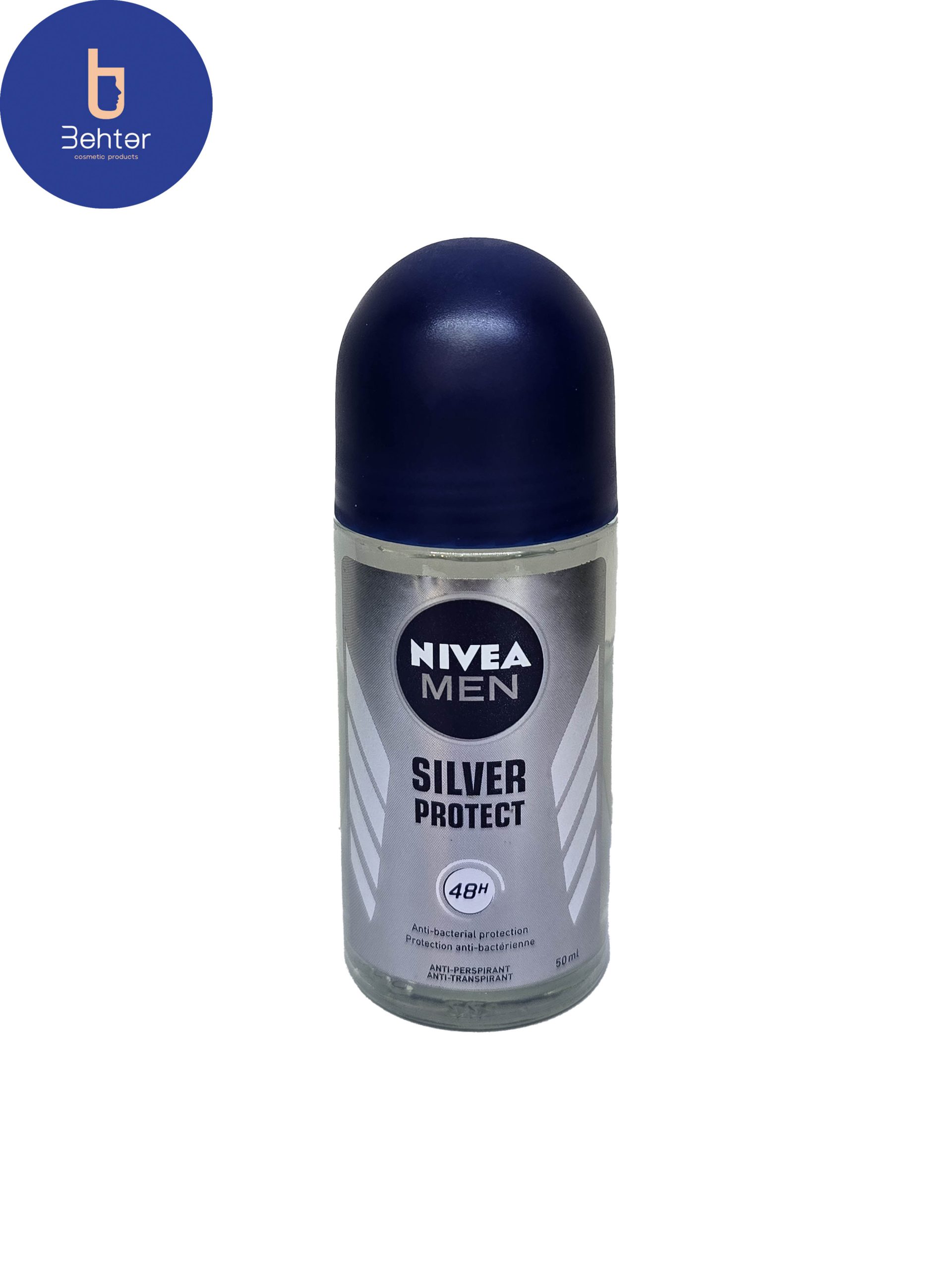 رول ضد تعریق مردانه Nivea مدل Silver protectحجم50میل Nivea antiperspirant roll for men, Silver protect model , volume 50 ml