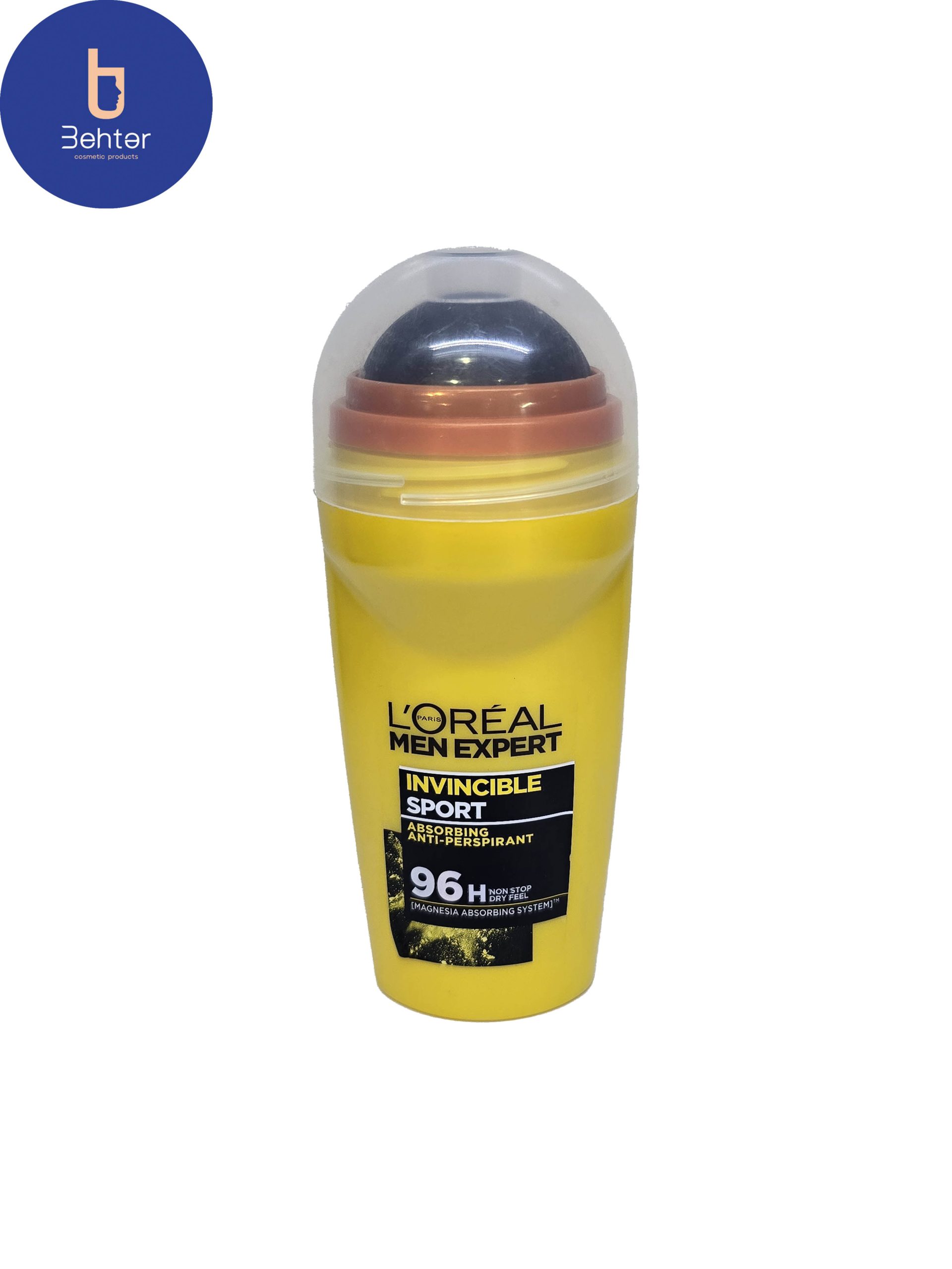 رول ضد تعریق مردانه Loreal مدل Invincible Sport حجم 50میل Loreal antiperspirant roll for men, Invincible Sport model , 50 ml