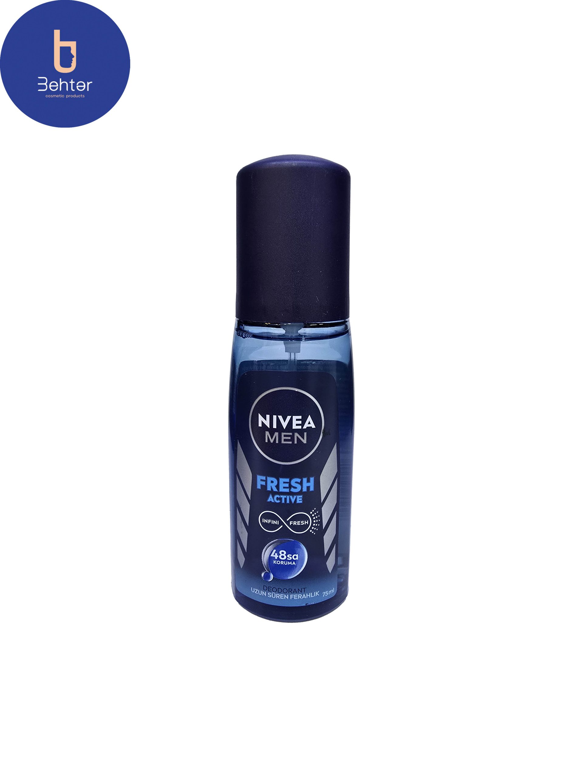اسپری مایع ضدتعریق مردانه نیوآ مدل Fresh Active حجم 75 میلNIVEA fresh active antiperspirant liquid spray for men, volume 75 ml