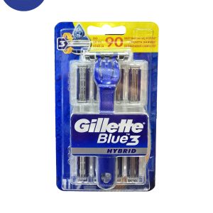 تیغ اصلاح ژیلت بلو3 1دسته و 8یدکGillette blue3 blades, 1 handle and 8 spares