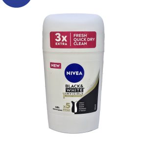 ضد تعریق صابونی Nivea مدل Black&White Silky Smooth حجم 50میل Nivea soapy antiperspirant , Black&White Silky Smooth model , volume 50 ml