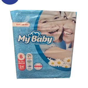 پوشک مای بیبی سایز 6 XXLARGE بسته بندی 24 عددی My Baby diapers, size 6 XXLARGE,  24pcs