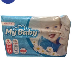 پوشک مای بیبی سایز 3 MEDIUME بسته بندی 38 عددی  My Baby diaper , size 3 MEDIUME , 38 pcs