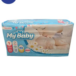 پوشک مای بیبی سایزNEW BORN 1 بسته بندی 40 عددی  My Baby diapers, size1 NEW BORN , 40 pcs