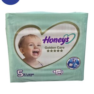 پوشک هانیز سایز 5 X LARGEبسته بندی 28 عددی Honeys diapers, size 5 X LARGE, 28 pcs