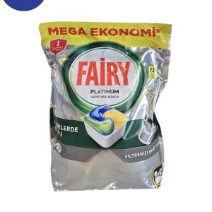 قرص ماشین ظرفشویی فیری پلاتینیوم  بسته بندی 72 عددی  Fairy platinum dishwasher tablets, 72 pcs