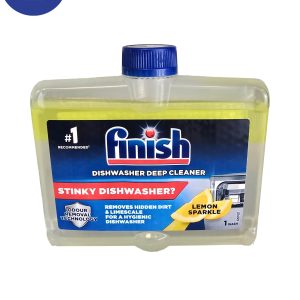 مایع جرم گیر ماشین ظرفشویی فینیش مدل کتابی رایحه لیمویی 250 میل  Descaler liquid for dishwasher finish, book model, lemon 250 ml
