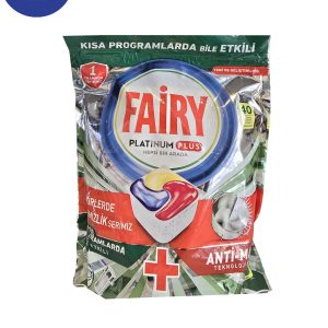 قرص ماشین ظرفشویی فیری مدل Platinum Plus بسته بندی 40 عددی Fairy Dishwasher tablets , Platinum Plus model , 40 pcs