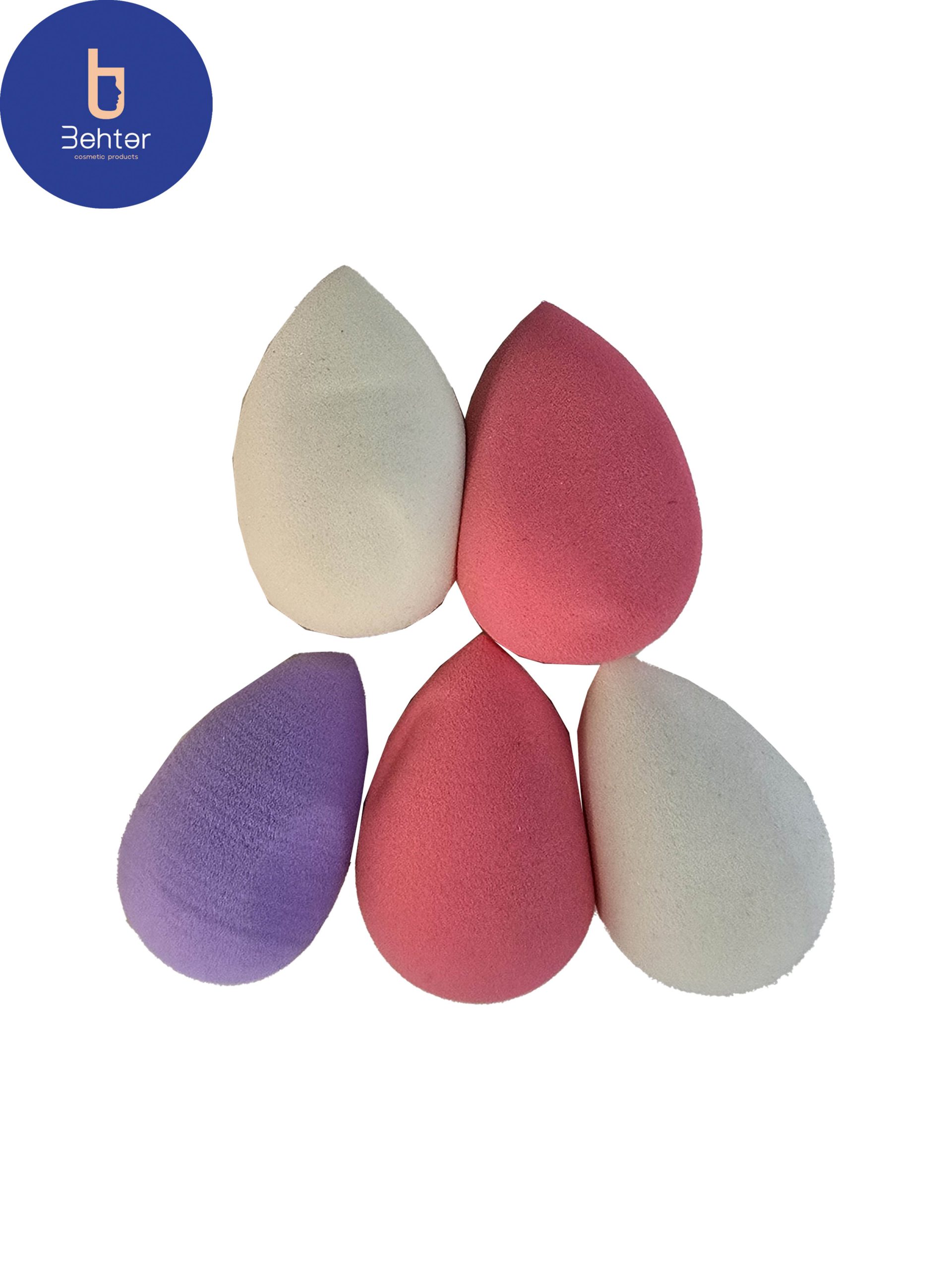 پد آرایشی تخم مرغی بسته بندی 5 عددی  Egg makeup pad, pack of 5