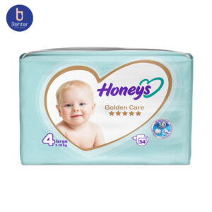 پوشک هانیز سایز 4 LARGE بسته بندی 34 عددی Honeys diapers , size 4 LARGE, 34 pcs