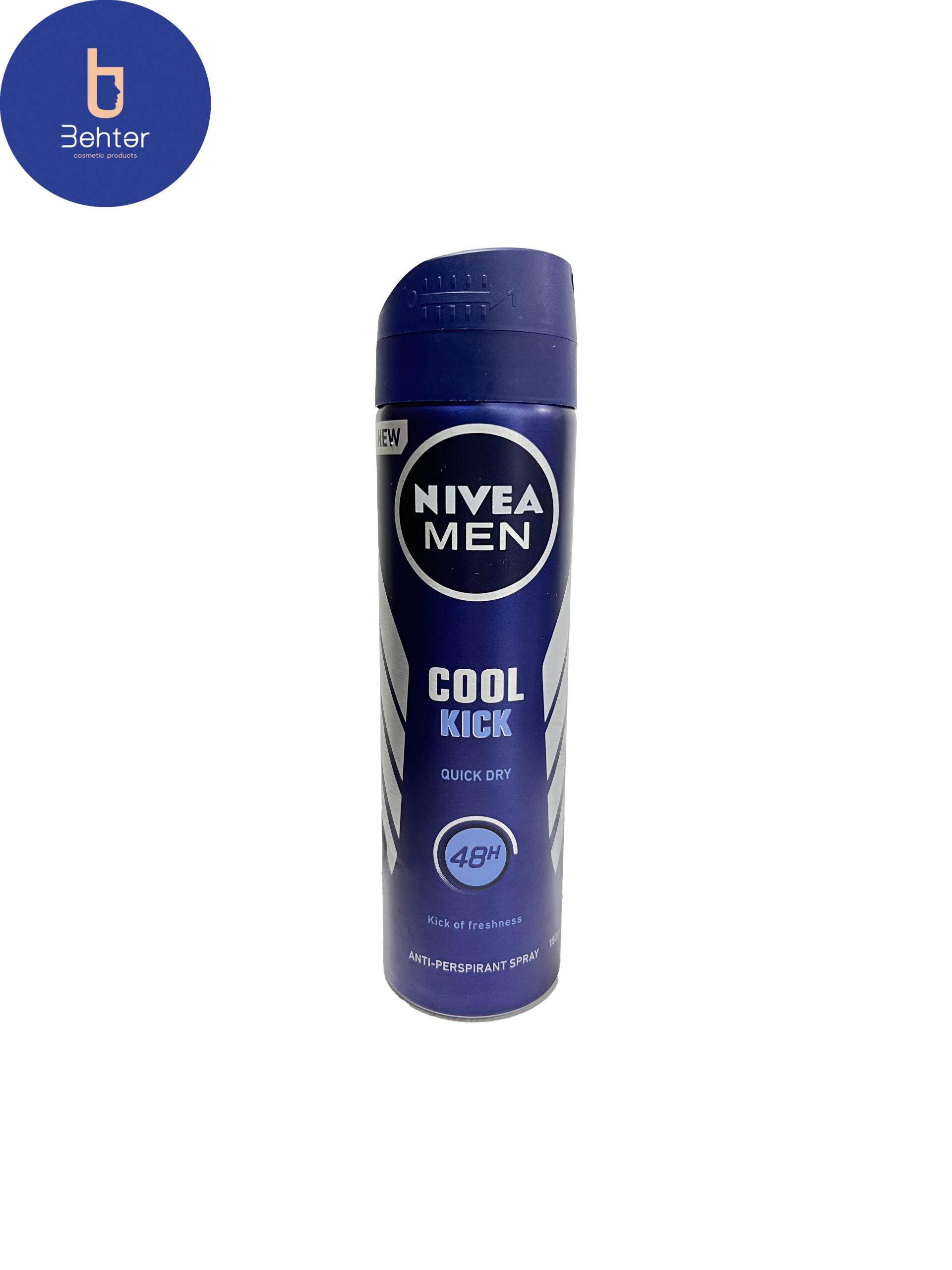 اسپری ضد تعریق مردانه Nivea مدل Cool Kick حجم150میل Nivea antiperspirant spray for men, Cool Kick model, volume 150 ml