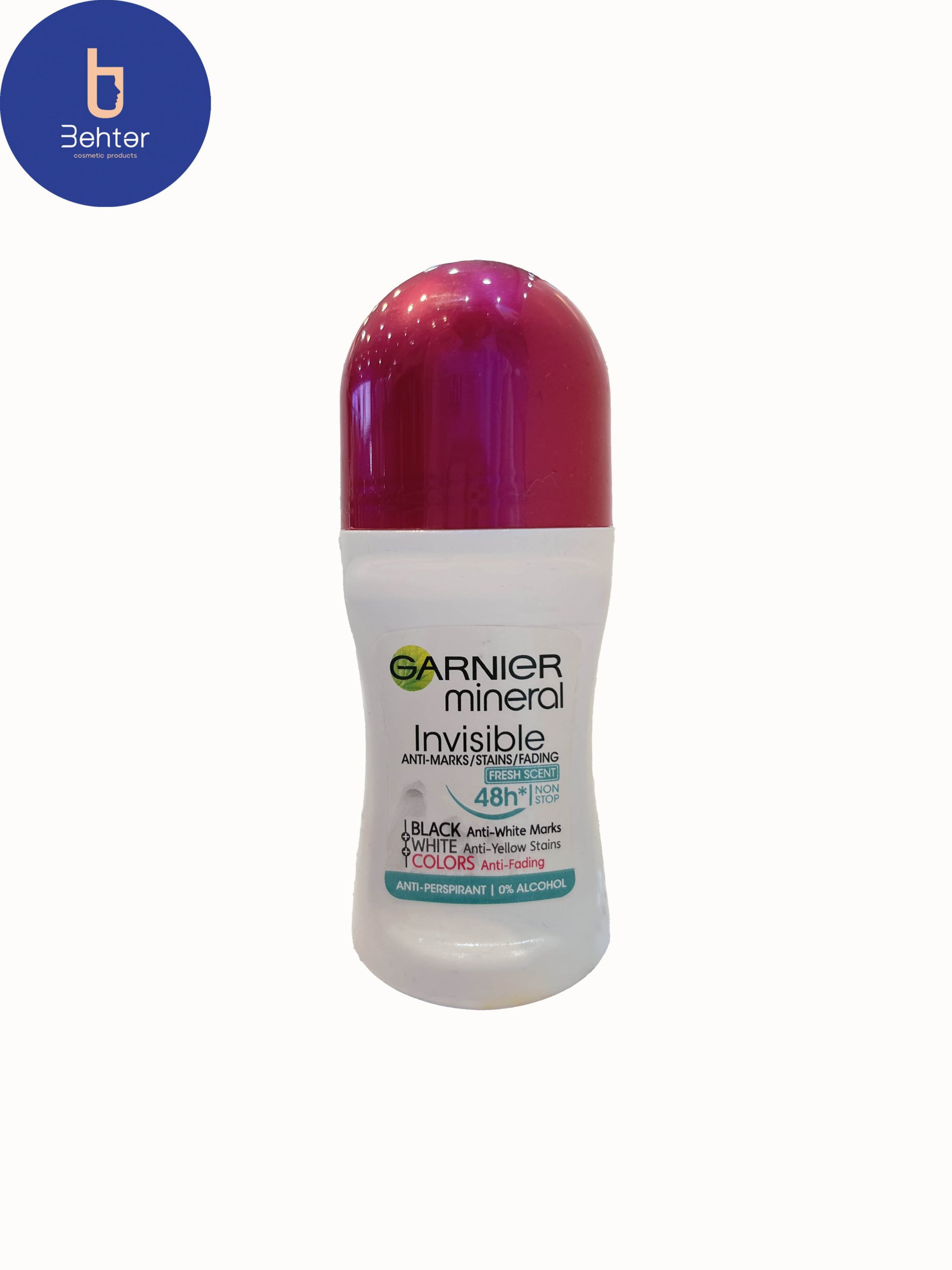 رول ضد تعریق زنانه Garnier مدل Invisible حجم 50 میل Garnier women’s antiperspirant roll, invisible model, volume 50 ml