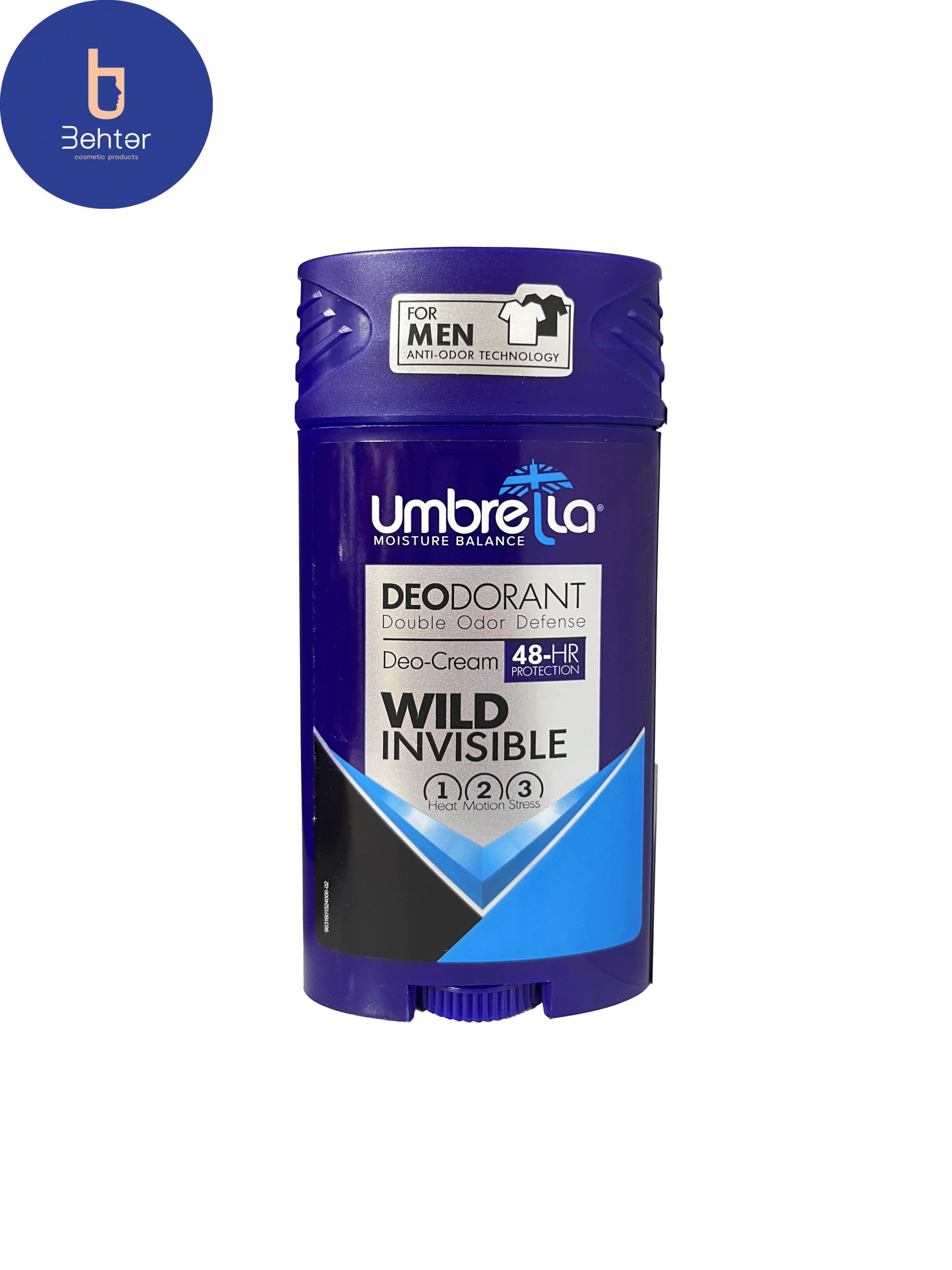 استیک ضد تعریق مردانه آمبرلا مدل wild invisible حجم 90 میلUmbrella antiperspirant stick for men, wild invisible model, volume 90 ml