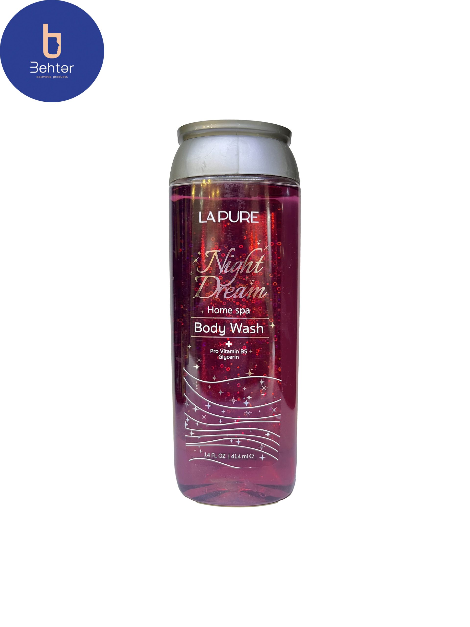 شامپو بدن شفاف لپیور مدل night dream حجم 414 میل Lepire transparent body shampoo, night dream model, volume 414ml
