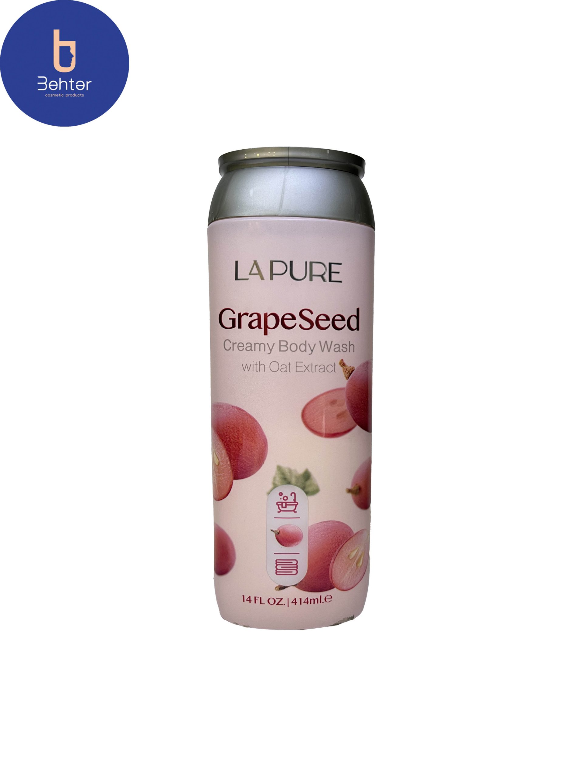 شامپو بدن کرمی لپیور  هسته انگور مدل Grapeseed حجم414 میلی لیترLepior Creamy Body Shampoo, Grapeseed Model, Volume 414 ml