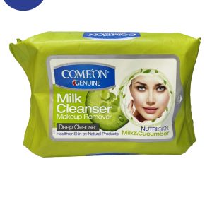 دستمال مرطوب پاک کامان کننده آرایش حاوی عصاره خیار،عصاره آلوئه ورا 20 عددMake-up remover wipes containing cucumber extract, aloe vera extract 20 pcs