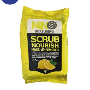 دستمال مرطوب آرایش پاک کن نینو عصاره لیمو بسته بندی27 عددیNino lemon extract make-up remover wipes, 27 pcs