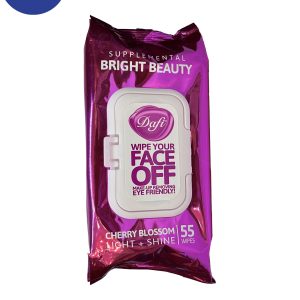 دستمال مرطوب پاک کننده آرایش حاوی عصاره شکوفه گیلاس ژاپنی دافی 55 عددDuffy’s makeup remover wipes containing Japanese cherry blossom extract 55 pcs