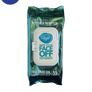 دستمال مرطوب پاک کننده آرایش هیدرا واتر دافی 55 عددHydra Water Duffy makeup remover wipes 55 pcs