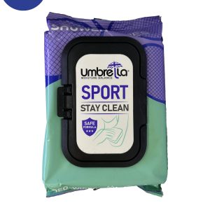 دستمال مرطوب خوشبو کننده بدن اسپورت آمبرلا 50 عددSport umbrella body deodorizing wipes 50 pcs