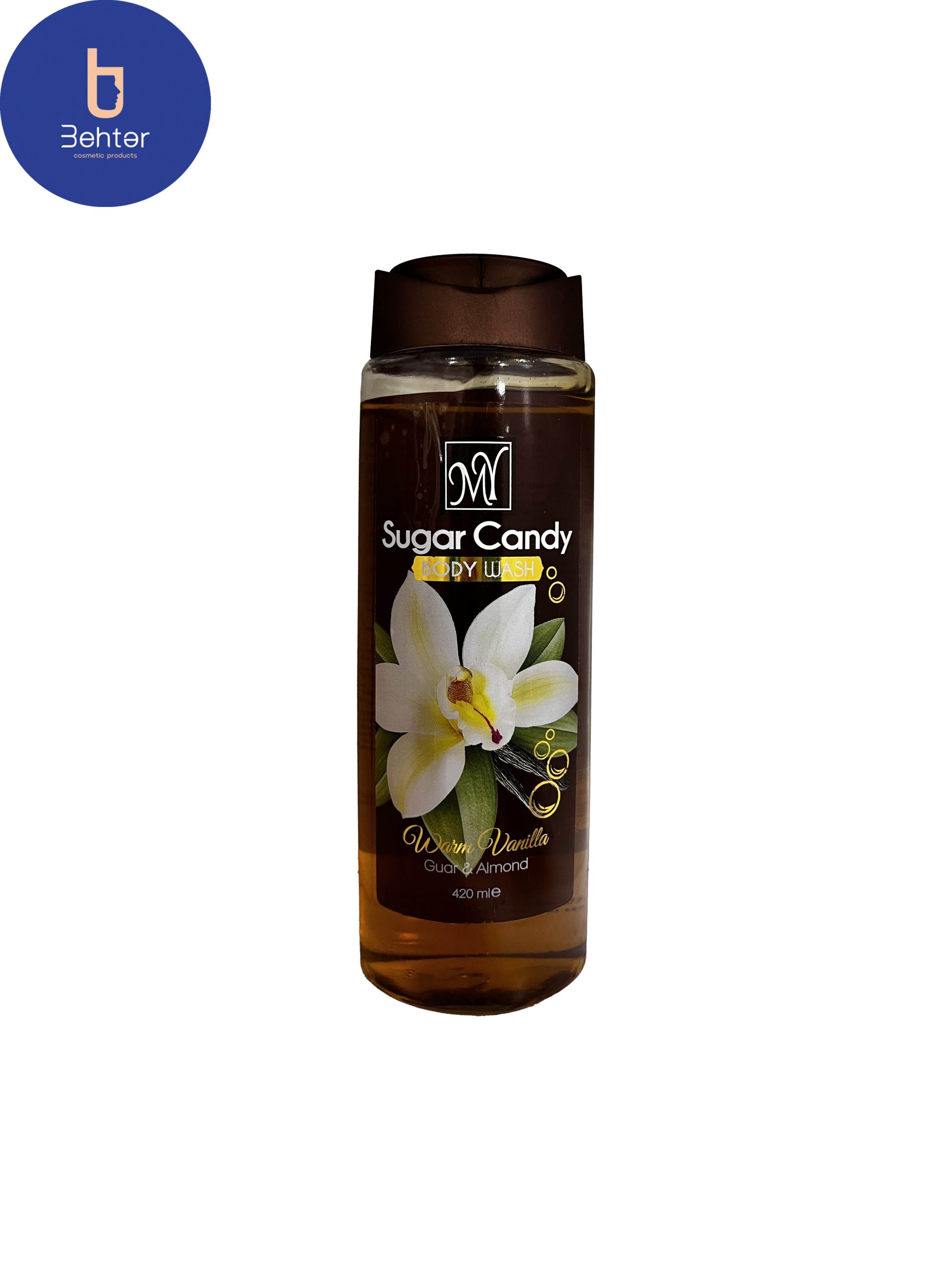 شامپو بدن شوگر کندی مای حاوی عصاره بادام و وانیل ۴۲۰ میلی لیترSugar Candy May body shampoo containing almond and vanilla extract 420 ml