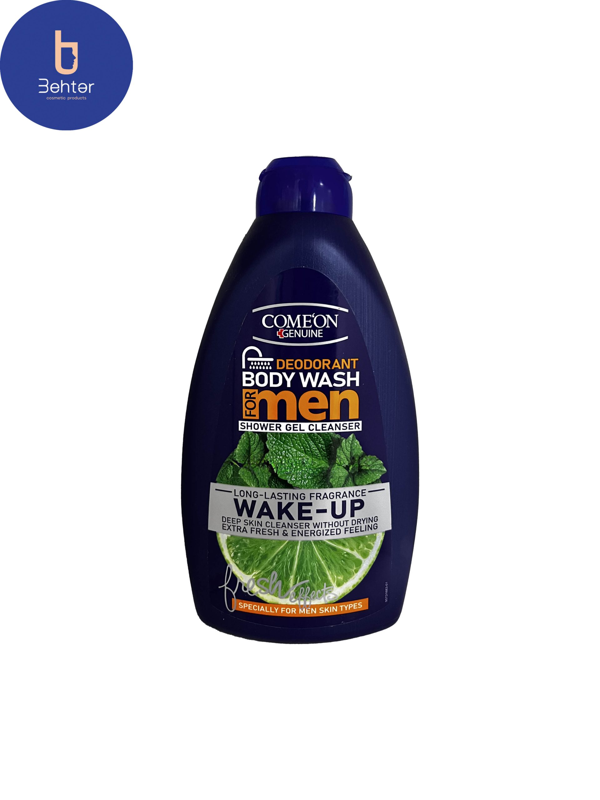 شامپو بدن ژلی مردانه کامان مدل موهیتو حجم510 میلcomean gel body shampoo for men, Mojito model, volume 510 ml