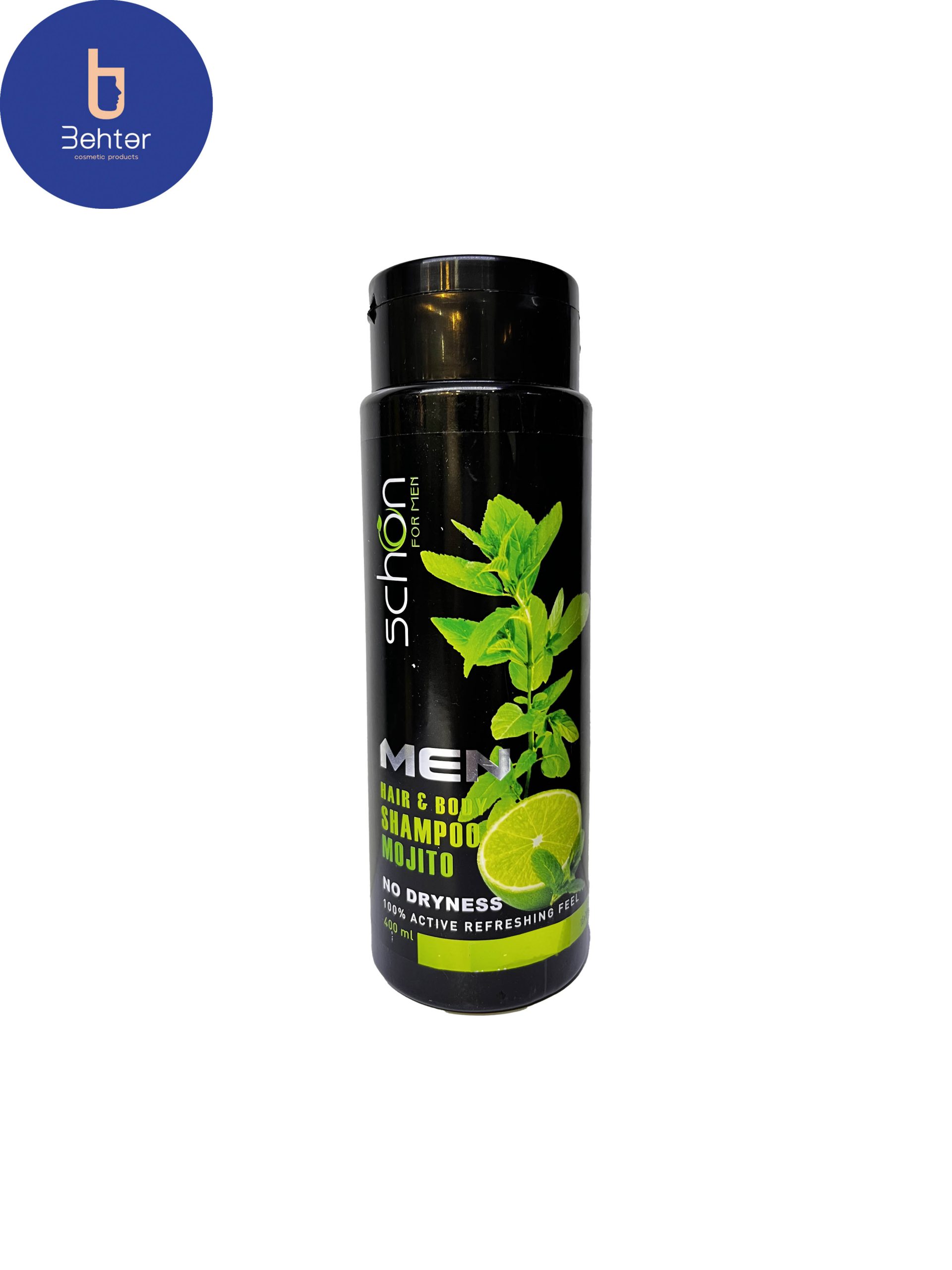 شامپو سر و بدن مردانه شون مدل موهیتو 400میلschon Mojito head and body shampoo for men, 400 ml