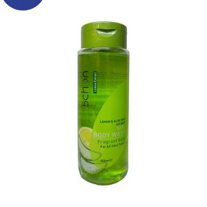شامپو بدن شون حاوی لیمو و آلوئه ورا مناسب انواع پوست ۴۲۰ میلschon body shampoo containing lemon and aloe vera, suitable for all skin types, 420 ml